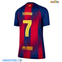 Camisa de time de futebol Barcelona Ferran Torres #7 Replicas 1º Equipamento Feminina 2025-26 Manga Curta